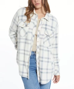 She She Boutique Tullis Jacket - Grey/Ivory