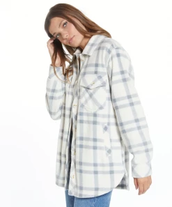 She She Boutique Tullis Jacket - Grey/Ivory