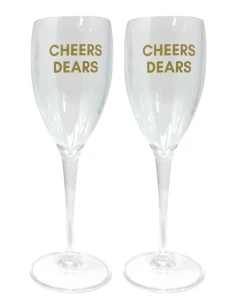 She She Boutique NEW ARRIVALS Single Champagne Flute - Cheers Dears