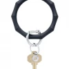 She She Boutique ACCESSORIES Big O Silicone Bamboo Key Ring - Back In Black