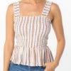 She She Boutique Stripe Tank - Natural/Tan CLOTHING