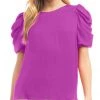 She She Boutique CLOTHING Draped Sleeve Blouse - Viola