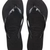 She She Boutique Havaianas Slip Crystal Flip Flops - Black