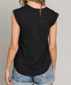 She She Boutique CLOTHING Sleeveless Top - Charcoal