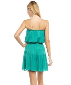 She She Boutique CLOTHING Strapless Dress - Emerald