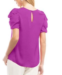 She She Boutique CLOTHING Draped Sleeve Blouse - Viola