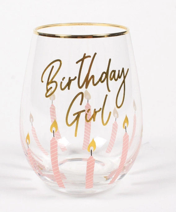 She She Boutique Stemless Wine Glass - Birthday Girl GIFTS 3 She She Boutique Stemless Wine Glass - Birthday Girl GIFTS