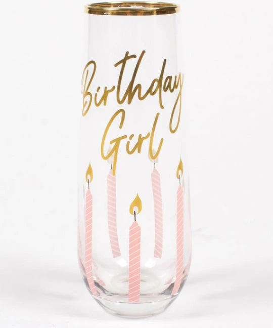 She She Boutique GIFTS Stemless Champagne Glass - Birthday Girl 3 She She Boutique GIFTS Stemless Champagne Glass - Birthday Girl