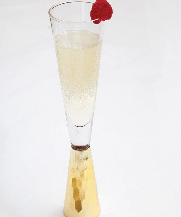 She She Boutique GIFTS Gold Hammered Champagne Glass 4 She She Boutique GIFTS Gold Hammered Champagne Glass