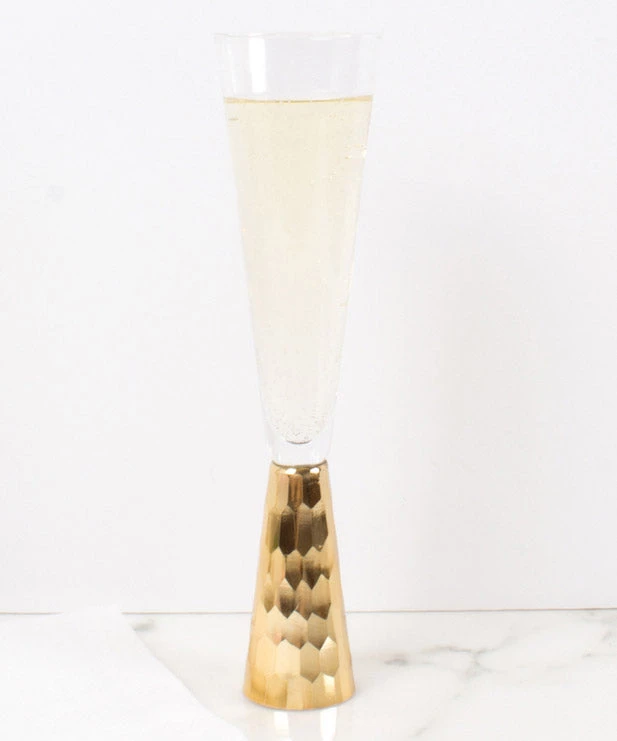 She She Boutique GIFTS Gold Hammered Champagne Glass 5 She She Boutique GIFTS Gold Hammered Champagne Glass
