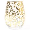 She She Boutique 20oz Stemless Wine Glass - Gold Leopard GIFTS 1 She She Boutique 20oz Stemless Wine Glass - Gold Leopard GIFTS