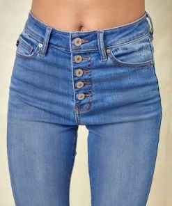 She She Boutique High Rise Skinny Jeans - Medium Wash CLOTHING