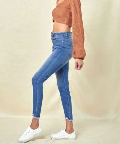 She She Boutique High Rise Skinny Jeans - Medium Wash CLOTHING