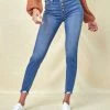 She She Boutique High Rise Skinny Jeans - Medium Wash CLOTHING
