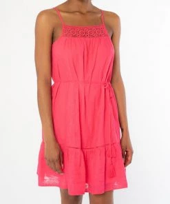 She She Boutique Tiered Mini Dress - Watermelon CLOTHING