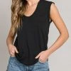 She She Boutique CLOTHING Sleeveless Top - Charcoal