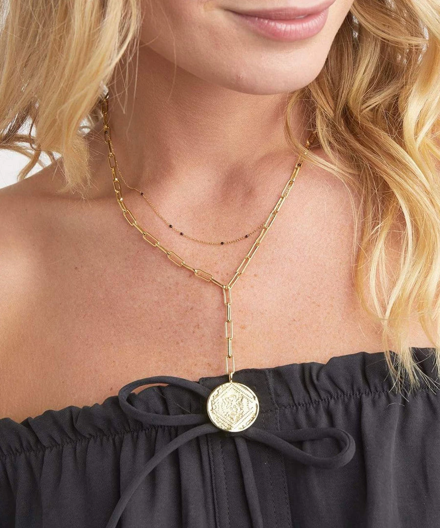 Gorjana Ana Coin Lariat - Gold 4 Gorjana Ana Coin Lariat - Gold