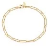 Kris Nations Thick Paperclip Chain Bracelet - Gold JEWELRY 2 Kris Nations Thick Paperclip Chain Bracelet - Gold JEWELRY