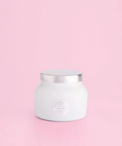 GIFTS Capri Blue 8 Oz White Petite Signature Jar Candle - Volcano Scent