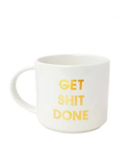 Chez Gagne Metallic Gold Mug - Get Shit Done GIFTS