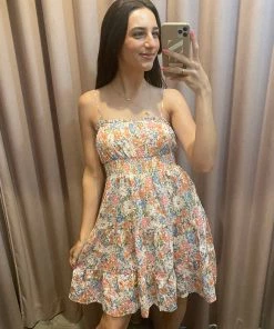 She She Boutique Tiered Floral Tank Dress - Multi CLOTHING