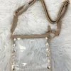 She She Boutique HANDBAGS Wyatt Clear Crossbody Bag - Nude