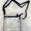 She She Boutique Wyatt Clear Crossbody Bag - Black HANDBAGS