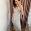 She She Boutique CLOTHING Josephine Sleeveless Dress - Heather Grey - FINAL SALE