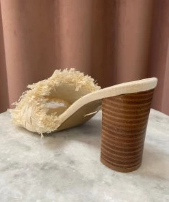 She She Boutique Cayra Woven Mule - Cream