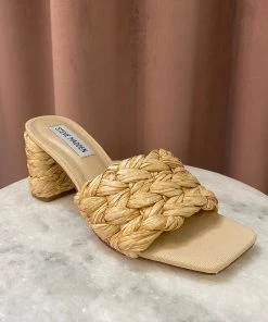 Steve Madden Laveda Raffia Heels - Natural SHOES
