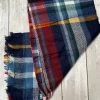 She She Boutique Plaid Scarf - Blue - FINAL SALE ACCESSORIES