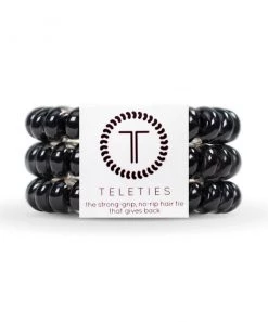 Teleties Large Coil Hair Tie - Jet Black
