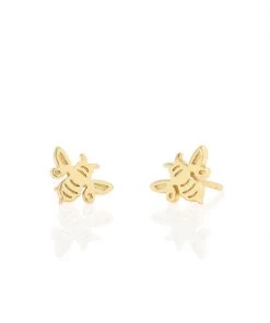 Kris Nations Bumble Bee Stud Earrings - Gold