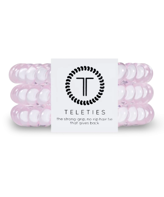 Teleties ACCESSORIES Small Coil Hair Tie Set - Rose Water Pink 3 Teleties ACCESSORIES Small Coil Hair Tie Set - Rose Water Pink