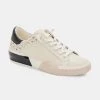 Dolce Vita Zina Stud Sneakers - White/Black Leather SHOES