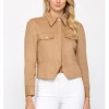 She She Boutique NEW ARRIVALS Suede Jacket - Camel
