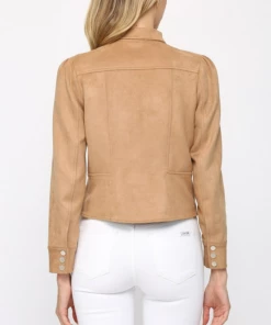 She She Boutique NEW ARRIVALS Suede Jacket - Camel