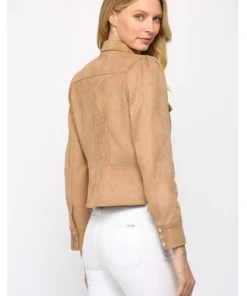 She She Boutique NEW ARRIVALS Suede Jacket - Camel