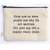 She She Boutique Canvas Zipper Pouch - Married ACCESSORIES 1 She She Boutique Canvas Zipper Pouch - Married ACCESSORIES