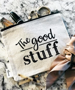 She She Boutique Canvas Zipper Pouch - Good Stuff ACCESSORIES