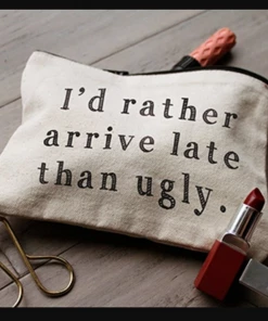 She She Boutique Canvas Zipper Pouch Ellembee - Late ACCESSORIES