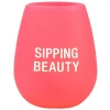 She She Boutique ACCESSORIES Stemless Silicone Wine Glass - Sipping Beauty