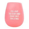 She She Boutique Stemless Silicone Wine Glass - Stay And Chat ACCESSORIES