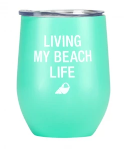 She She Boutique ACCESSORIES Beach Life Wine Glass