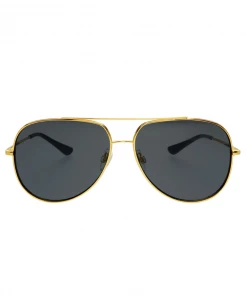She She Boutique Freyrs Max Aviator Sunglasses - Gold