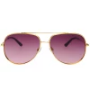 She She Boutique Freyrs Max Aviator Sunglasses - Gold/Purple ACCESSORIES