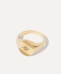 She She Boutique Miranda Frye Harlyn Signet Ring - Gold