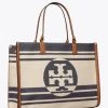 HANDBAGS Tory Burch Ella Jacquard Stripe Tote - Royal Navy