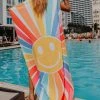She She Boutique Quick Dry Beach Towel - Happy Face GIFTS
