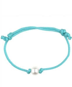 She She Boutique Kris Nations Freshwater Pearl Cord Bracelet - Turquoise JEWELRY